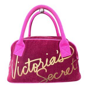 Vintage Victoria's Secret maroon handbag gold lettering 90’s Y2K Love heart READ